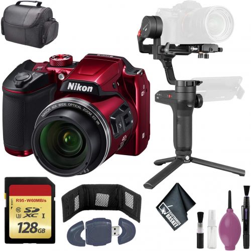  Zhiyun-Tech WEEBILL LAB Handheld Stabilizer - Nikon COOLPIX B600 Digital Camera (RED) International - 128GB Case