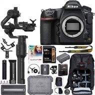 Nikon D850 FX-Format Full Frame DSLR 4K Camera Body 1585 Filmmakers Kit with DJI Ronin-S Essentials Kit 3-Axis Handheld Gimbal Stabilizer Bundle + Deco Photo Backpack Case + 64GB C