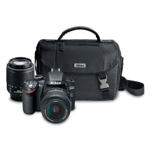  [아마존베스트]Nikon D3200 24.2 MP CMOS Digital SLR Camera with 18-55mm and 55-200mm Non-VR DX Zoom Lenses Bundle (discontinued by manufacturers)