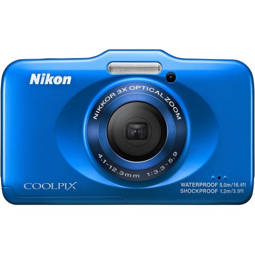  Nikon COOLPIX S31 10.1 MP Waterproof Digital Camera with 720p HD Video (Blue) (OLD MODEL)