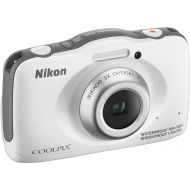Nikon COOLPIX S32 13.2 MP Waterproof Digital Camera with Full HD 1080p Video (White) (Discontinued by Manufacturer)