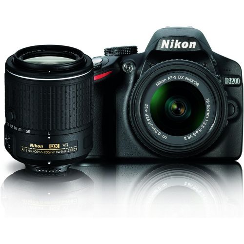  Nikon D3200 24.2 MP CMOS Digital SLR with 18-55mm f3.5-5.6 AF-S DX VR NIKKOR Zoom Lens (Red)