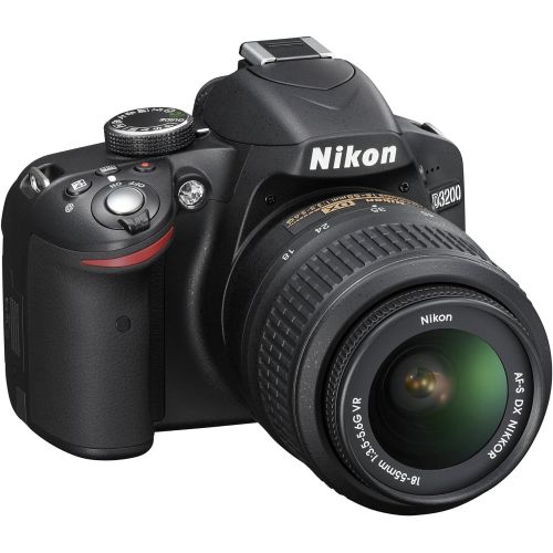 Nikon D3200 24.2 MP CMOS Digital SLR with 18-55mm f3.5-5.6 AF-S DX VR NIKKOR Zoom Lens (Red)