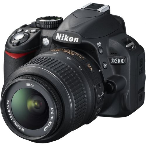  Nikon D3100 DSLR Camera with 18-55mm VR, 55-200mm Zoom Lenses (Black) (Discontinued by Manufacturer)