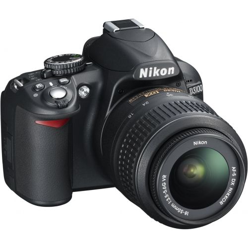  Nikon D3100 DSLR Camera with 18-55mm VR, 55-200mm Zoom Lenses (Black) (Discontinued by Manufacturer)