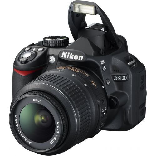  Nikon D3100 DSLR Camera with 18-55mm VR, 55-200mm Zoom Lenses (Black) (Discontinued by Manufacturer)