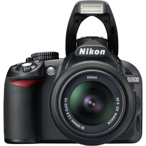  Nikon D3100 DSLR Camera with 18-55mm VR, 55-200mm Zoom Lenses (Black) (Discontinued by Manufacturer)