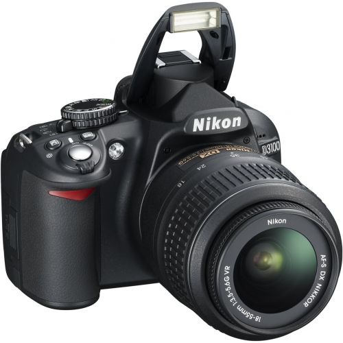  Nikon D3100 DSLR Camera with 18-55mm VR, 55-200mm Zoom Lenses (Black) (Discontinued by Manufacturer)