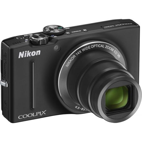  Nikon COOLPIX S8200 16.1 MP CMOS Digital Camera with 14x Optical Zoom NIKKOR ED Glass Lens and Full HD 1080p Video (Black) (Discontinued by Manufacturer)