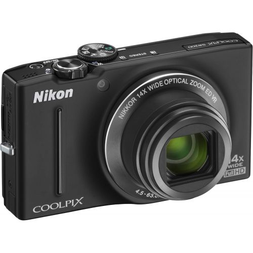  Nikon COOLPIX S8200 16.1 MP CMOS Digital Camera with 14x Optical Zoom NIKKOR ED Glass Lens and Full HD 1080p Video (Black) (Discontinued by Manufacturer)