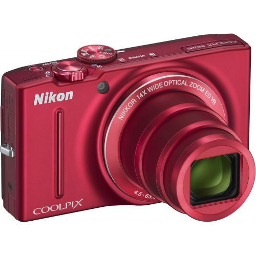  Nikon COOLPIX S8200 16.1 MP CMOS Digital Camera with 14x Optical Zoom NIKKOR ED Glass Lens and Full HD 1080p Video (Black) (Discontinued by Manufacturer)