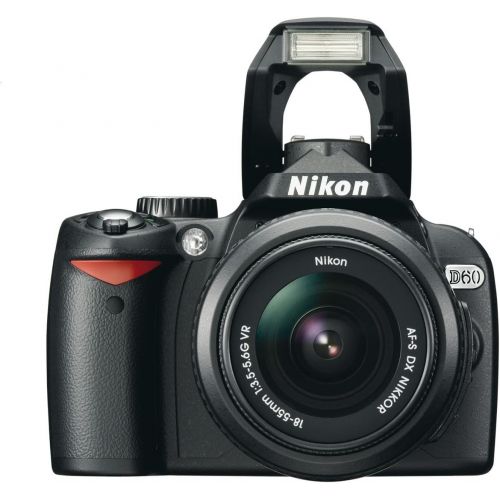  Nikon D60 DSLR Camera with 18-55mm f3.5-5.6G Auto Focus-S Nikkor Zoom Lens