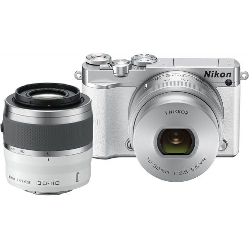  Nikon 1 J5 Mirrorless Digital Camera w 10-100mm Lens (White)