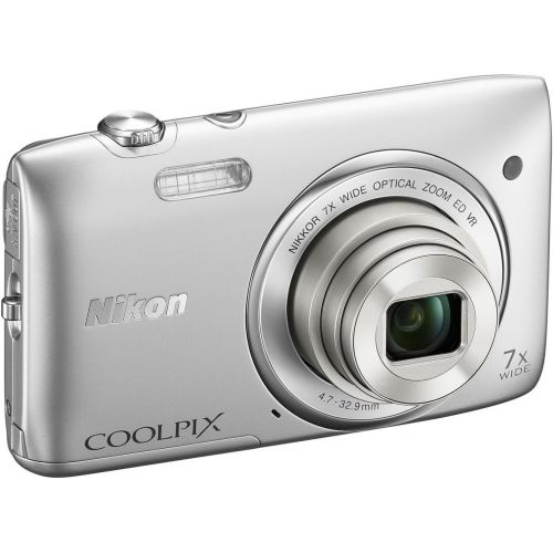  Nikon COOLPIX S3500 20.1 MP Digital Camera with 7x Zoom (Silver) (OLD MODEL)