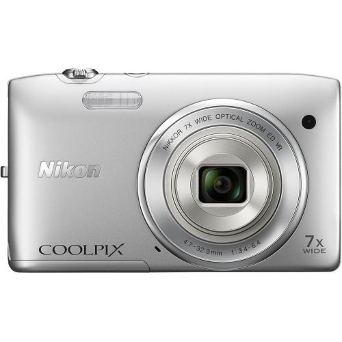  Nikon COOLPIX S3500 20.1 MP Digital Camera with 7x Zoom (Silver) (OLD MODEL)