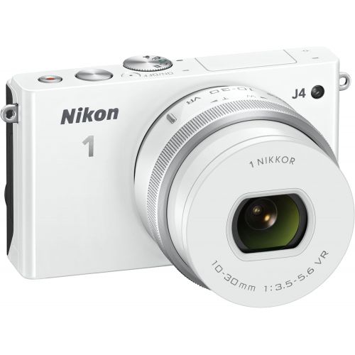  Nikon 1 J4 Digital Camera with 1 NIKKOR 10-30mm f3.5-5.6 PD Zoom Lens (White) (Discontinued by Manufacturer)