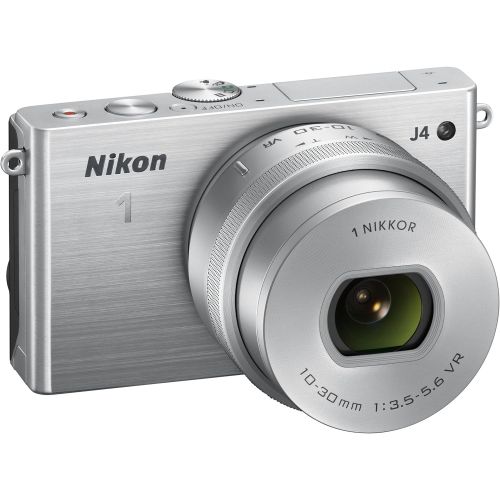  Nikon 1 J4 Digital Camera with 1 NIKKOR 10-30mm f3.5-5.6 PD Zoom Lens (White) (Discontinued by Manufacturer)