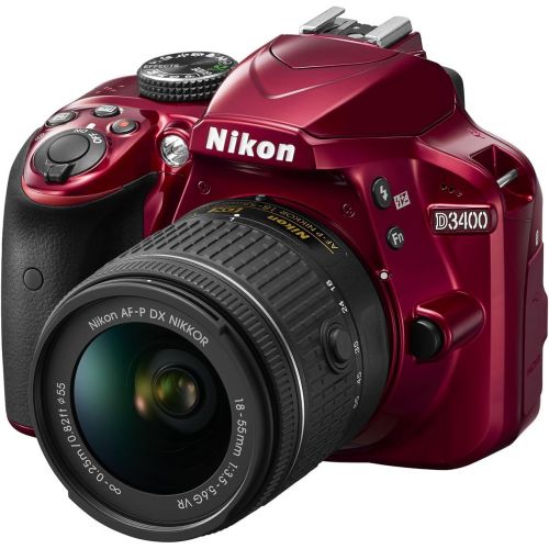  Nikon D3400 w AF-P DX NIKKOR 18-55mm f3.5-5.6G VR (Red)