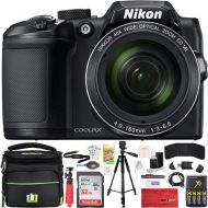 Nikon COOLPIX B500 16MP 40x Optical Zoom Digital Camera 32GB Bundle Includes Camera, Bag, 32GB Memory Card, Reader, Wallet, AA Batteries + Charger, HDMI Cable, Tripod, Beach Camera