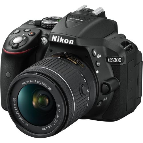  Nikon D5300 Digital SLR Camera - Black (24.2 MP, AF-P 18-55mm VR Lens Kit) 3-Inch LCD Screen - International Version (No Warranty)