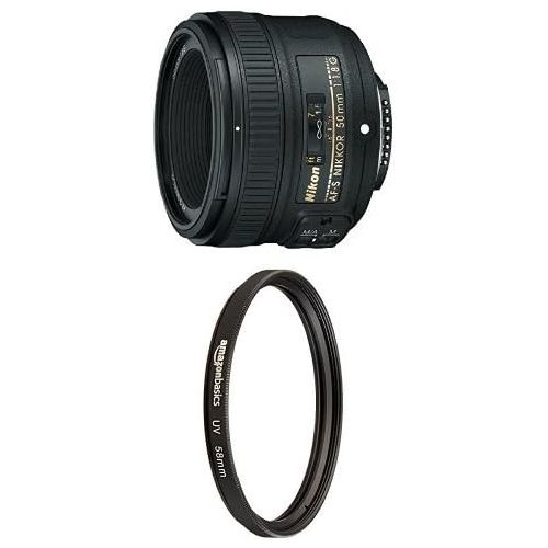  Nikon 50mm f1.8G Lens for DSLR Cameras with UV Protection Lens Filter