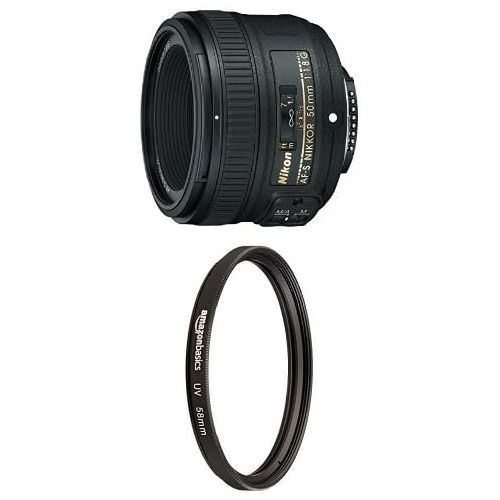  Nikon AF-S FX NIKKOR 50mm f1.8G Lens with Auto Focus and Circular Polarizer Filter - 58 mm