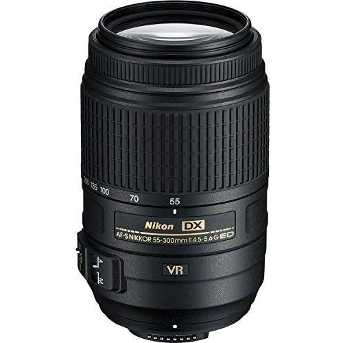  Nikon AF-S DX NIKKOR 55-300mm f4.5-5.6G ED Vibration Reduction Zoom Lens with Auto Focus for Nikon DSLR Cameras International Version (No Warranty)