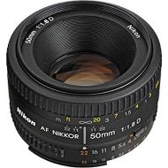 Nikon AF Nikkor 50mm f1.8D Prime Lens (Black) - International Version (No Warranty)