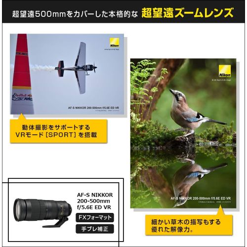  Nikon telephoto Zoom Lens AF-S NIKKOR 200-500mm f5.6E ED VR International Version (No Warranty)