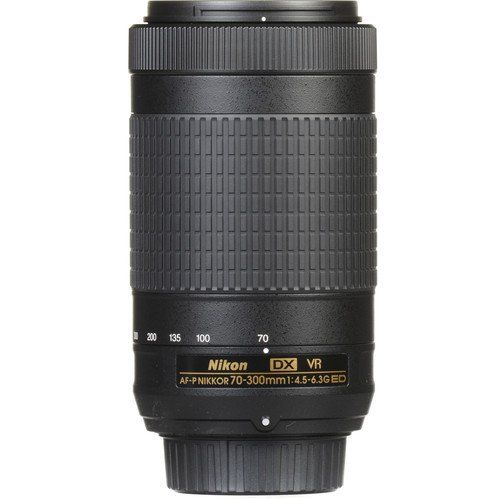  Nikon AF-P DX NIKKOR 70-300mm f4.5-6.3G ED VR Lens Bundle with Professional HD Filters, Lens Hood, Lens Case, 5 Piece Lens Starter Kit.