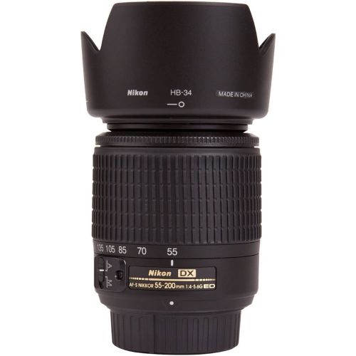  Nikon 55-200mm f4-5.6G ED AF-S DX Nikkor Zoom Lens (Certified Refurbished)