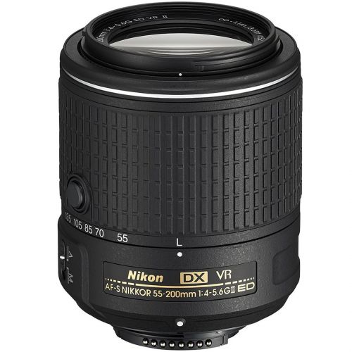  Nikon 55-200mm f4-5.6G VR II DX AF-S ED Zoom-Nikkor Lens (Certified Refurbished)