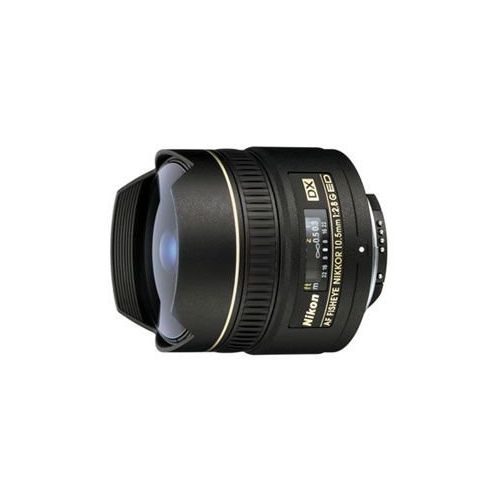  Nikon AF DX NIKKOR 10.5mm f2.8G ED Fixed Zoom Fisheye Lens with Auto Focus for Nikon DSLR Cameras