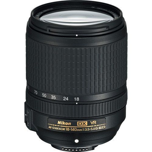  Nikon AF-S DX NIKKOR 18-140mm f3.5-5.6G ED Vibration Reduction Zoom Lens with Auto Focus for Nikon DSLR Cameras International Version (No Warranty)
