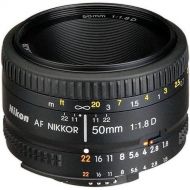 Nikon AF FX NIKKOR 50mm f1.8D Lens with Auto Focus for Nikon DSLR Cameras (Certified Refurbished)