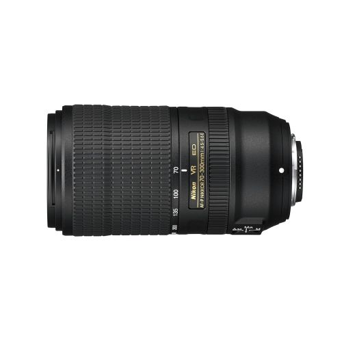  Nikon AF-P NIKKOR 70-300mm f4.5-5.6E ED VR f34-8 Fixed Zoom Digital SLR Camera Lens, Black