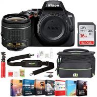 Nikon D3500 24.2MP DSLR Camera with NIKKOR 18-55mm f3.5-5.6G VR Lens, Deco Gear Camera Bag (Medium), Sandisk 16GB Memory Card and Professional Editing Suite (18-55mm f3.5-5.6G VR