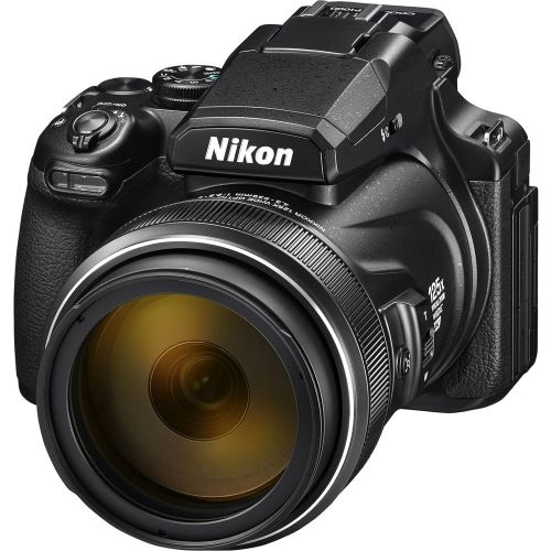  Nikon Coolpix P1000 4K 125x Super Zoom Digital Camera with 64GB Card + Battery & Charger + Case + Tripod + LED Video Light & Flash + Mic Kit