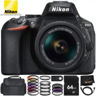Nikon D5600 DSLR Camera with Nikon AF-P DX NIKKOR 18-55mm f3.5-5.6G VR Lens 11PC Accessory Bundle  Includes 64GB SD Memory Card + MORE