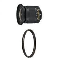 Nikon AF-P DX NIKKOR 10-20mm f/4.5-5.6G VR F/4.5-29 Fixed Zoom Camera Lens, Black with UV Protection Lens Filter - 72 mm