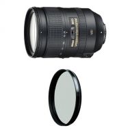 Nikon 28-300mm f3.5-5.6G ED VR Auto Focus-S Nikkor Zoom Lens for Nikon Digital SLR w B+W 77mm HTC Kaesemann Circular Polarizer