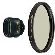 Nikon AF-S FX NIKKOR 58mm f1.4G Lens for Nikon DSLR Cameras with AmazonBasics Circular Polarizer Lens - 72 mm