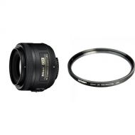 Nikon AF-S DX NIKKOR 35mm f/1.8G Lens with Auto Focus for Nikon DSLR Cameras and Tiffen 52mm UV Protection Filter