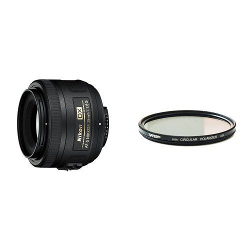  Nikon AF-S DX NIKKOR 35mm f1.8G Lens with Auto Focus for Nikon DSLR Cameras and Tiffen 52mm Circular Polarizer