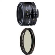 Nikon AF FX NIKKOR 50mm f1.8D Lens with Auto Focus for Nikon DSLR Cameras with Circular Polarizer Lens - 52 mm