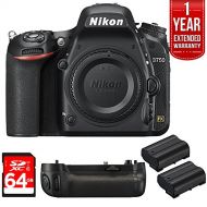 Nikon D750 DSLR 24.3MP HD 1080p FX-Format Digital Camera 64GB Bundle, Includes 64GB SD Memory Card, Multi Battery Power Pack for D750, 2x EN-EL15 Rechargeable Li-Ion Battery fSele