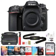 Nikon (1581) D7500 20.9MP DX-Format 4K Ultra HD DSLR Camera (Body Only) w/Accessory Bundle Includes, Deco Gear Camera Bag (Medium) w/Accessory Kit, 64GB Memory Card & Professional