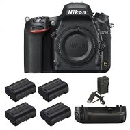 Nikon D750 DSLR HD FX-Format Camera, MB-D16 Pack, 4 Batteries, and Charger - Includes Camera, MB-D16 Multi Battery Power Pack, 4 EN-EL15 Rechargeable Li-Ion Batteries, and ACDC Ba