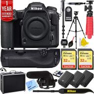 Nikon D500 DX Format 4K Video DSLR Camera Triple Battery & Battery Grip Complete Video Recording Bundle
