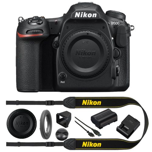  Nikon D500 DX Format 4K Video DSLR Camera Triple Battery & Battery Grip Complete Video Recording Bundle